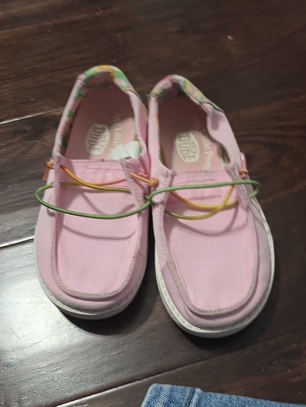 Hey Dude Pink Kids Slip-On Sneakers with Multicolor My LITTLE Pony Trim